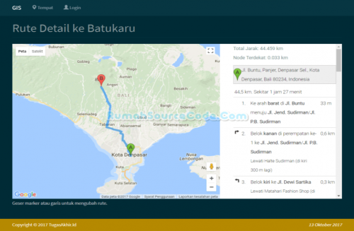 Source Code Sistem Informasi Geografis PHP