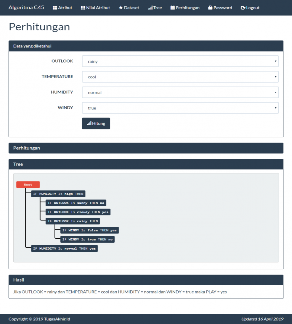 Source Code Data Mining Klasifikasi Algoritma C4.5 PHP