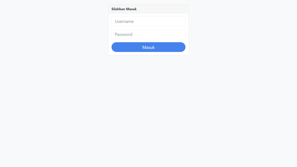 AHP PROMETHEE Laravel Login