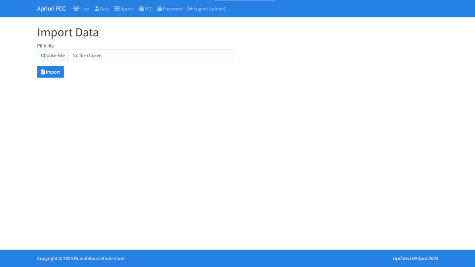 Apriori FCC PHP Data Import