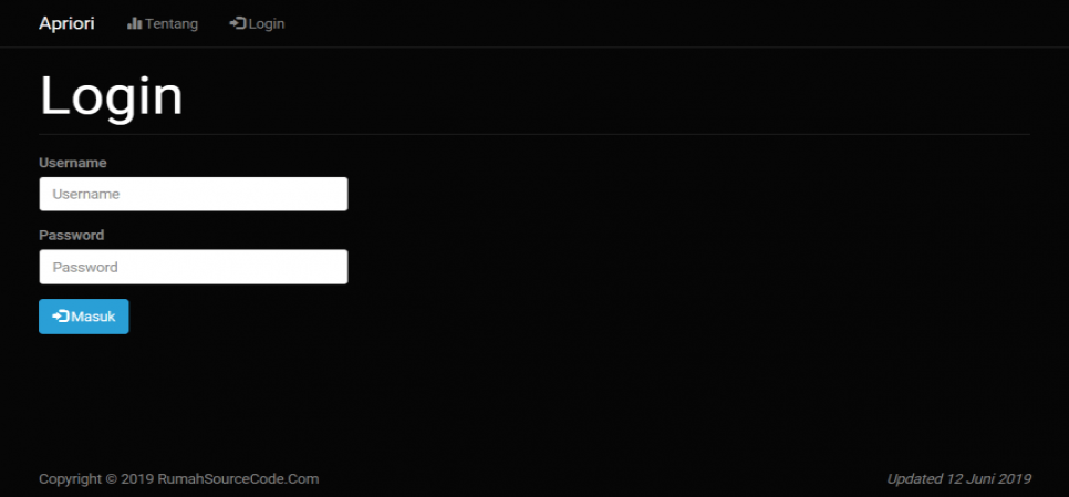 Data Mining Asosiasi Apriori Login