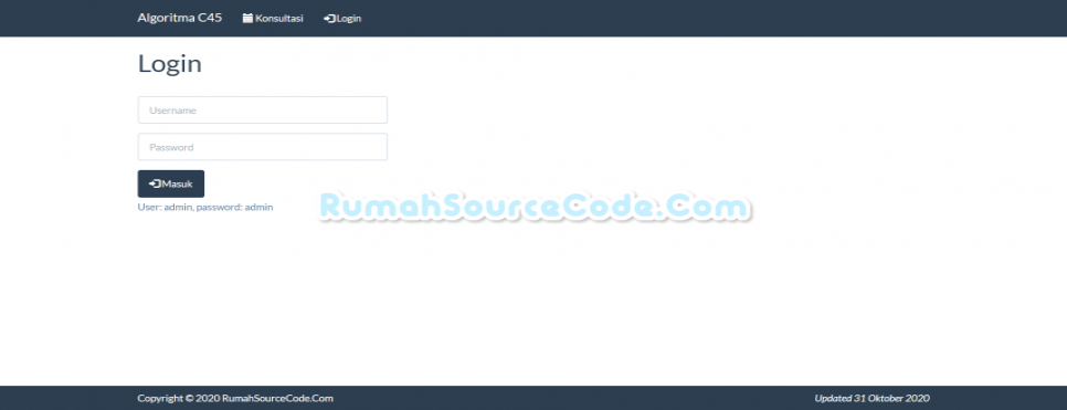 Source Code C45 PHP Login