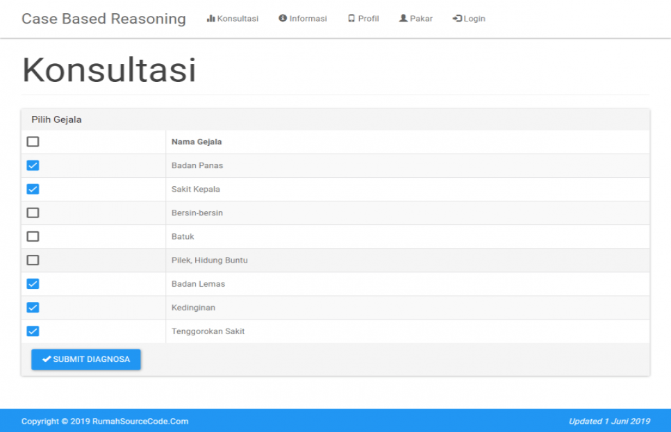 Sistem Pakar Metode CBR PHP Konsultasi