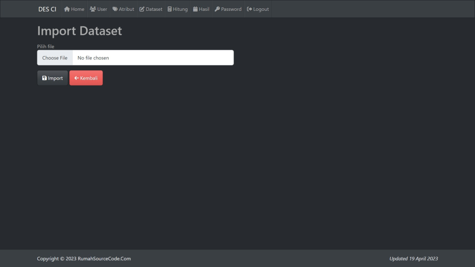DES CI Dataset Import