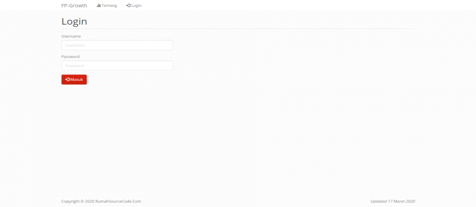 Source Code FP Growth PHP Login