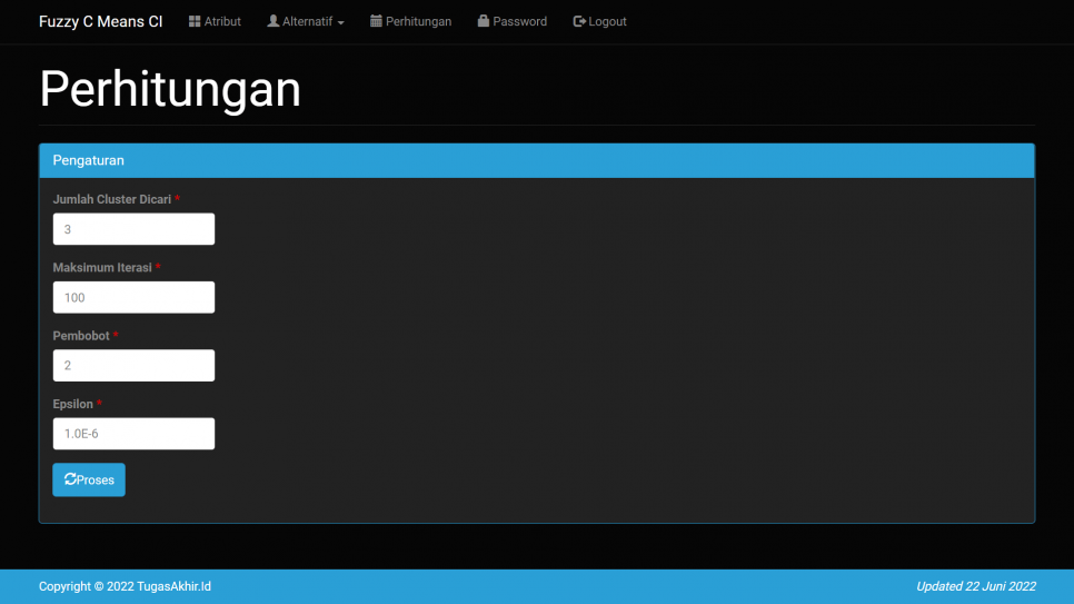Fuzzy C Means CI Hitung