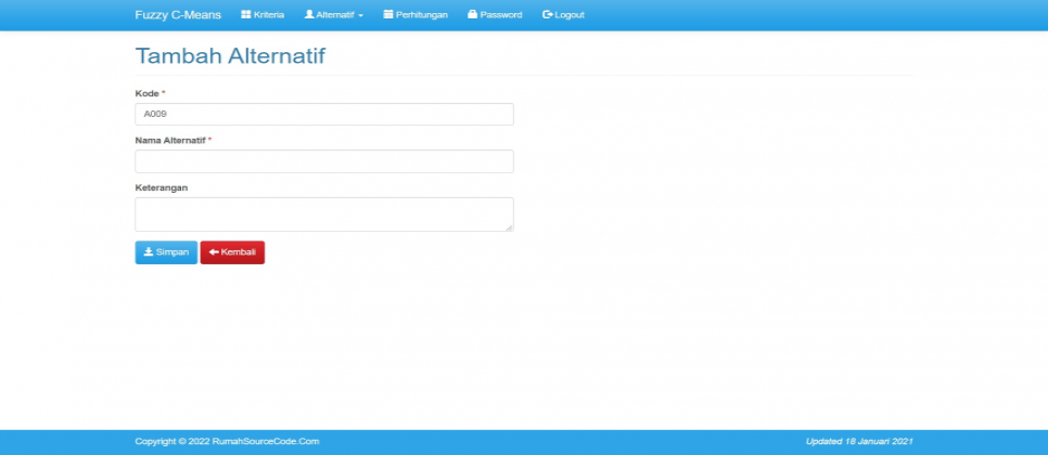 FCM PHP Alternatif Tambah