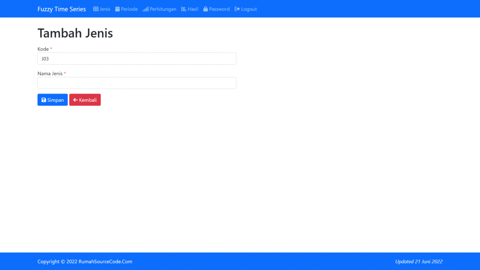 Fuzzy Time Series PHP Jenis Tambah