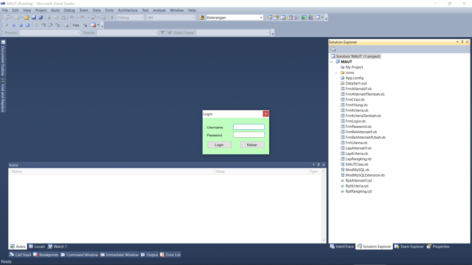 MAUT VB Login