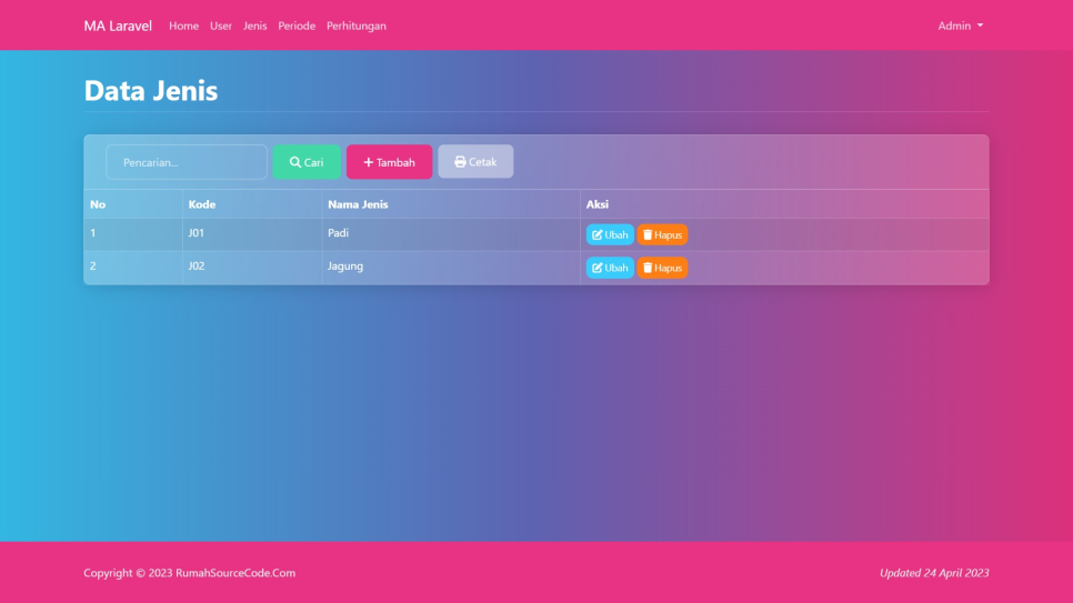 MA Laravel Jenis