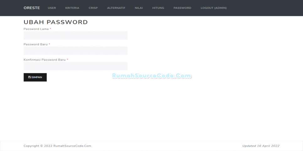 Oreste PHP Password