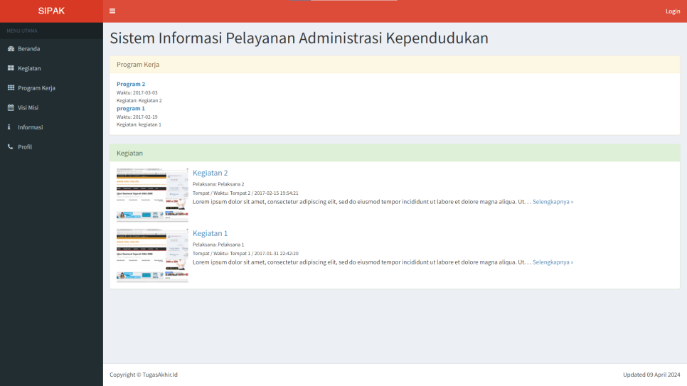 SIPAK PHP Home